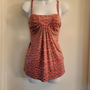 Trina Turk tank top 100% silk Size L